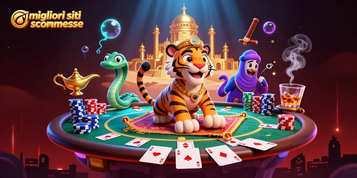 Scopri i migliori siti scommesse attraverso un'illustrazione 3D vivace e dettagliata.