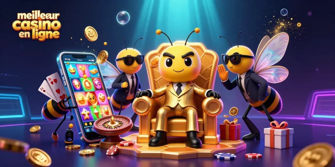 Jouez à des jeux de casino dans l'environnement vibrant du meilleur casino en ligne avec une illustration dynamique.
