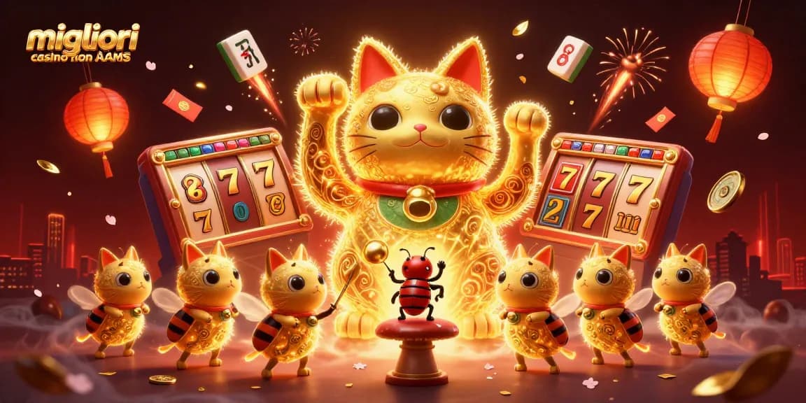 Scopri i migliori casino non AAMS con un'illustrazione coinvolgente di simboli e giochi da casinò.