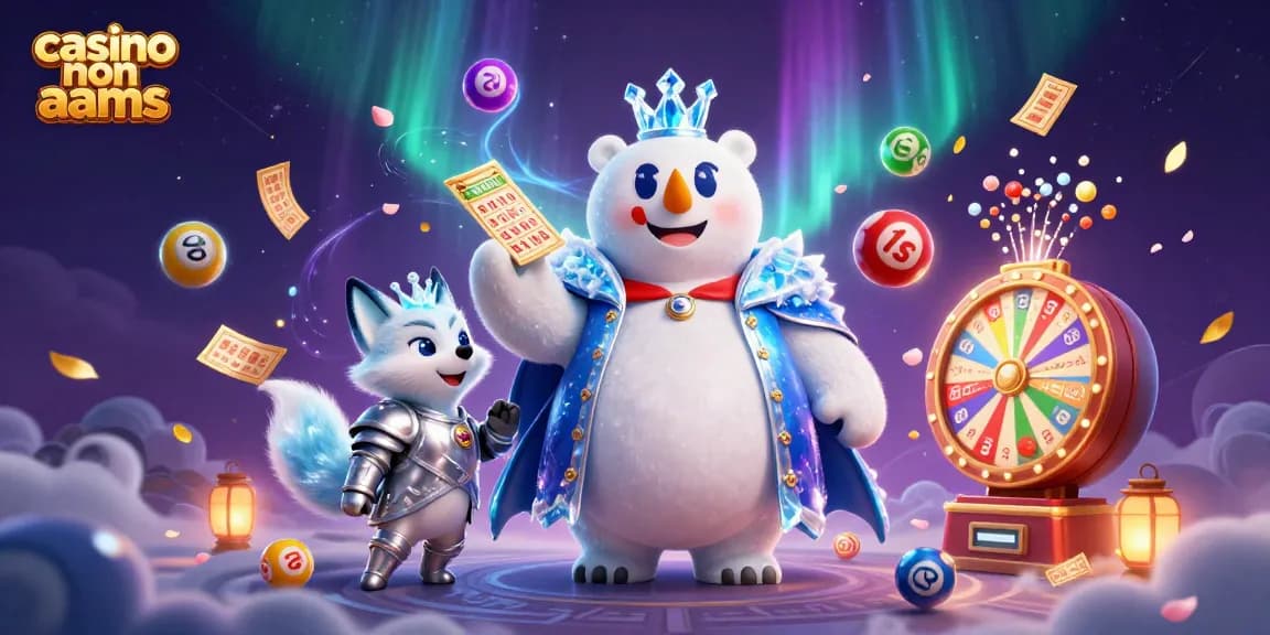 Giocando nei casino non AAMS con colori vivaci e premi entusiasmanti in un'illustrazione dettagliata.
