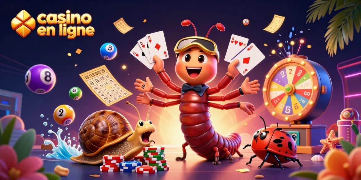 Casino en ligne : Jouez et gagnez avec notre illustration captivante pleine d'énergie et de divertissement.