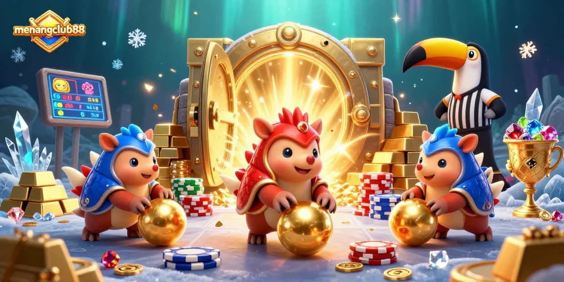 Engage in thrilling gameplay at menangclub88 with vibrant pangolins amid glittering treasures.