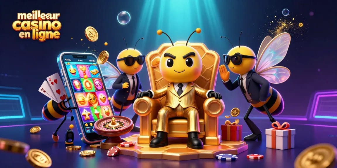 Jouez à des jeux de casino dans l'environnement vibrant du meilleur casino en ligne avec une illustration dynamique.
