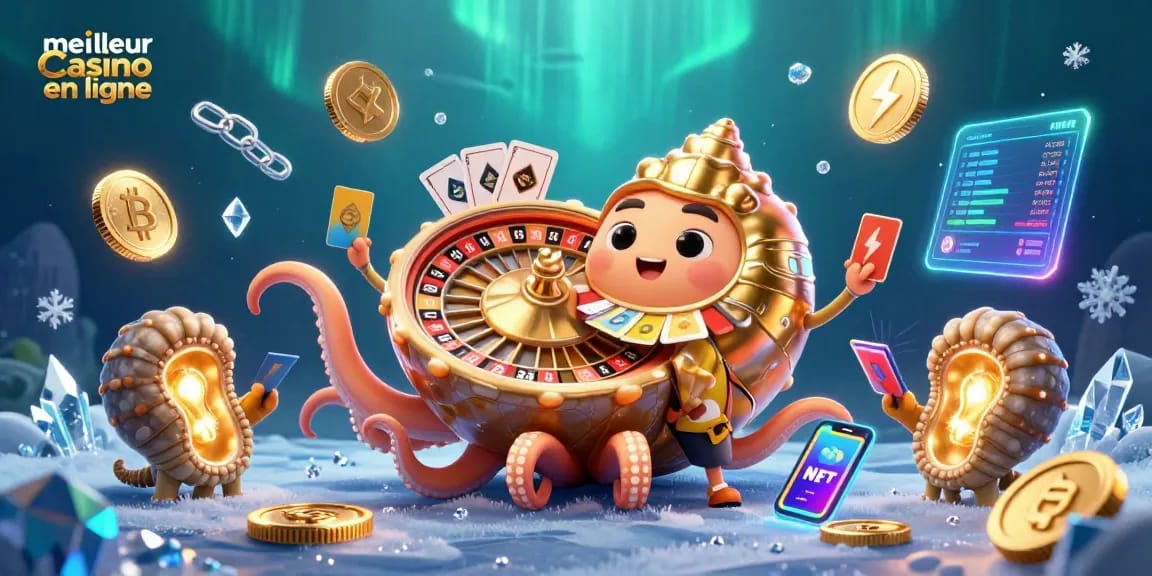 Jouez dans le meilleur casino en ligne avec des créatures marines et des éléments de crypto-monnaies.
