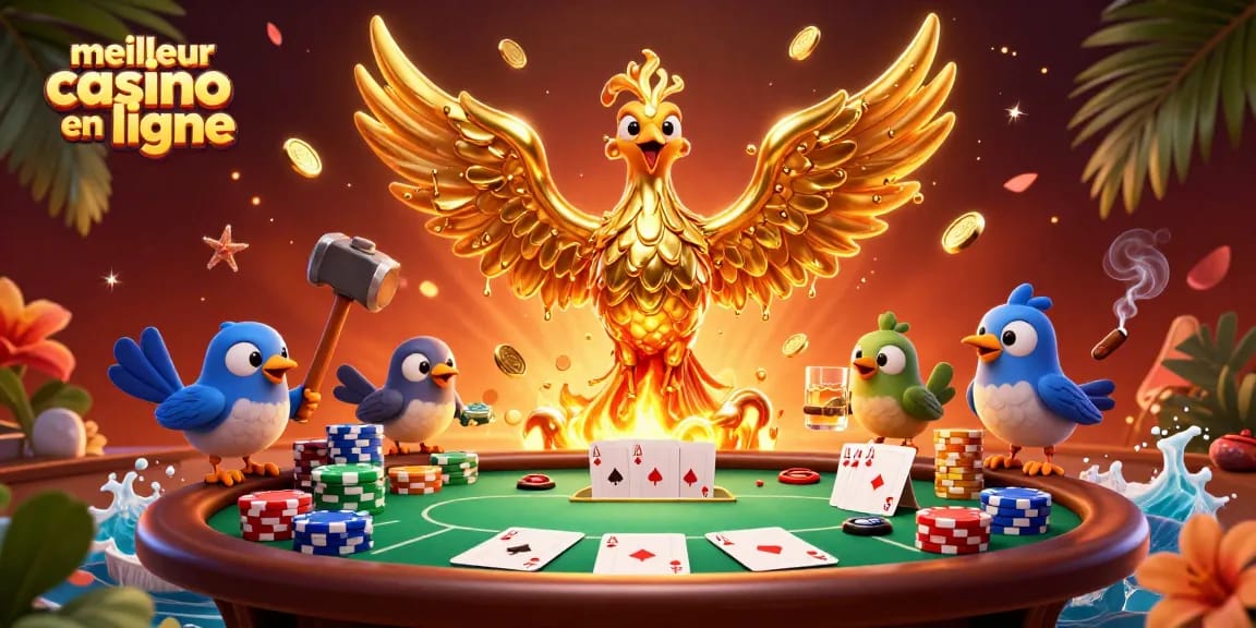 Découvrez le meilleur casino en ligne avec notre illustration captivante de jeux de poker.