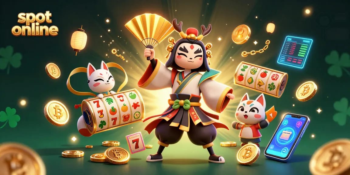 Engage in thrilling slot online adventures with vibrant characters and crypto elements.