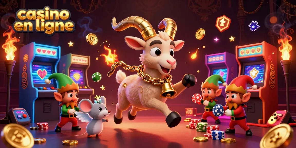 Profitez du casino en ligne avec des jeux captivants, des personnages animés et des éléments de jeu colorés.
