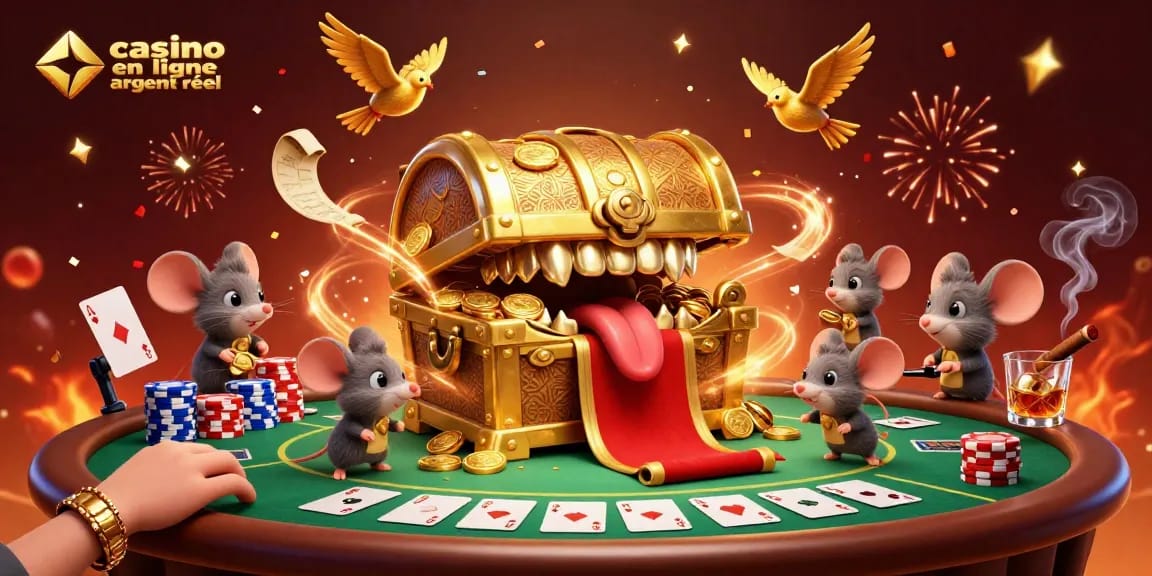 Jouer au casino en ligne argent réel avec des jackpots époustouflants et des trésors éblouissants dans une scène riche.