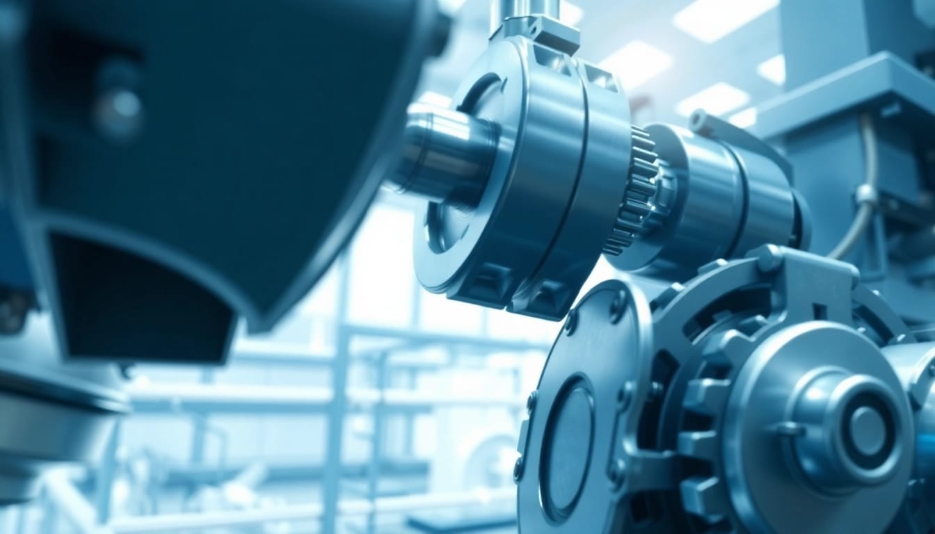Technische Animation zeigt komplexe Maschinen und innovative Technologien in Aktion.