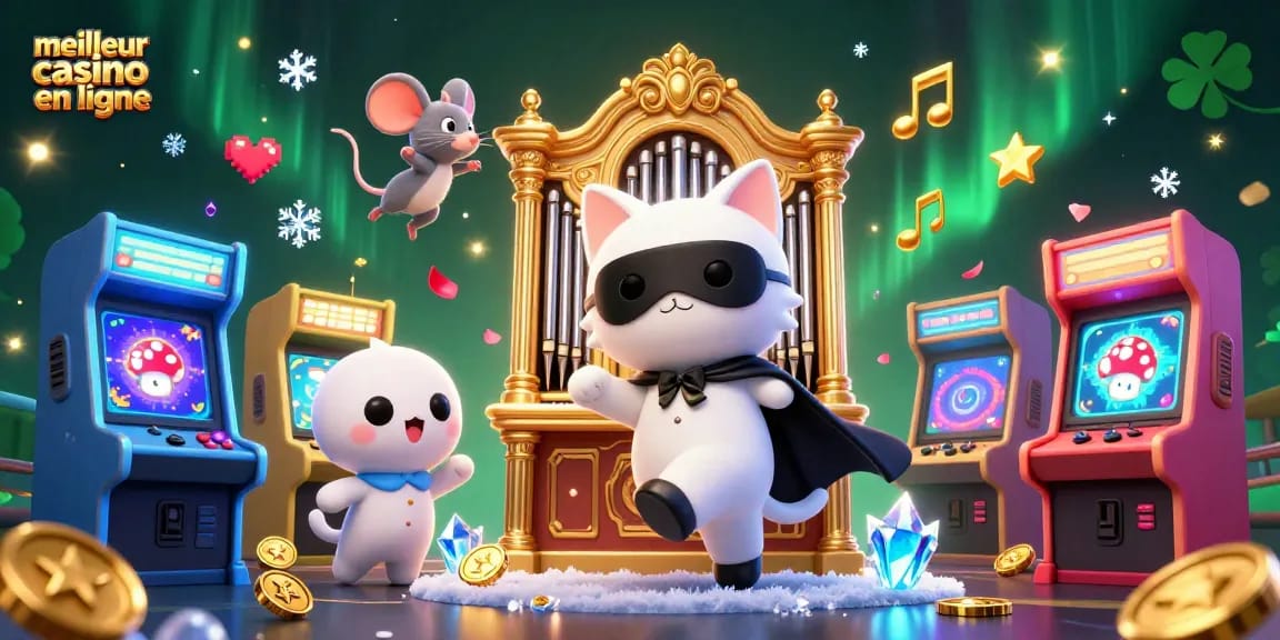 Plongez dans l'ambiance du meilleur casino en ligne avec un chat fantôme au piano et des critiques éclairées.