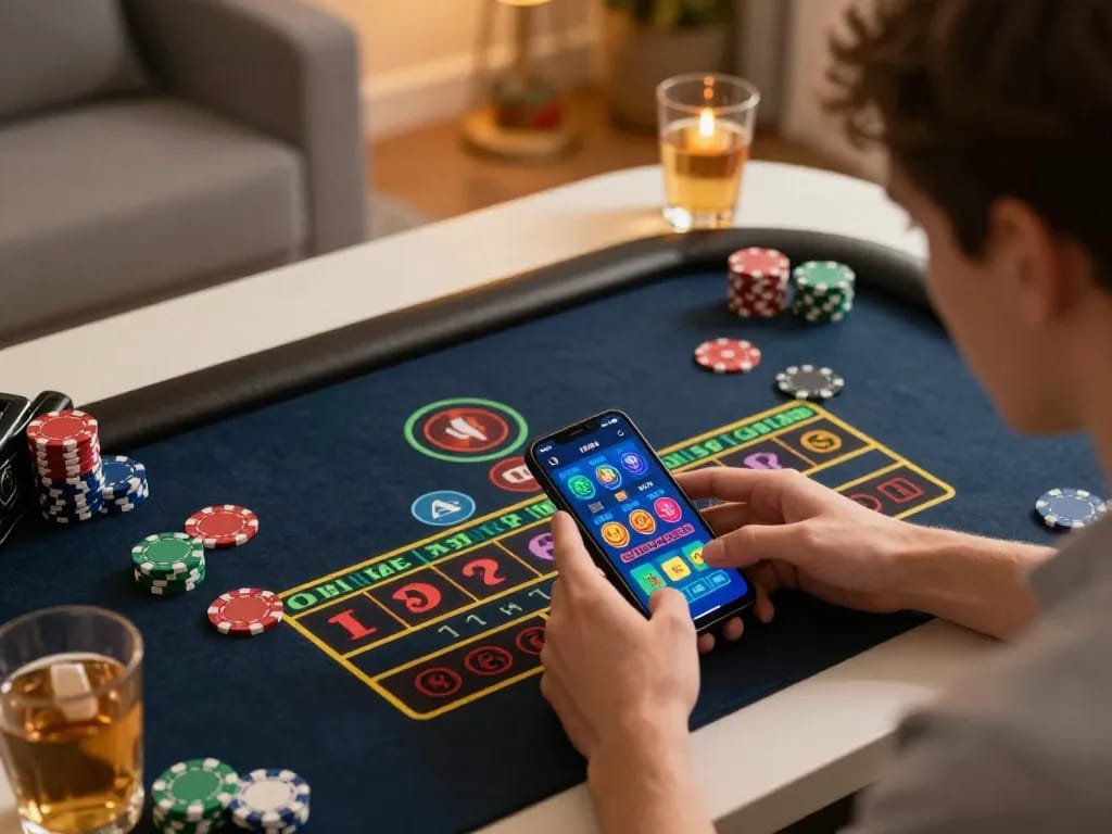 Experience thrilling baccarat action with tg88 on smartphone amid cozy home vibe