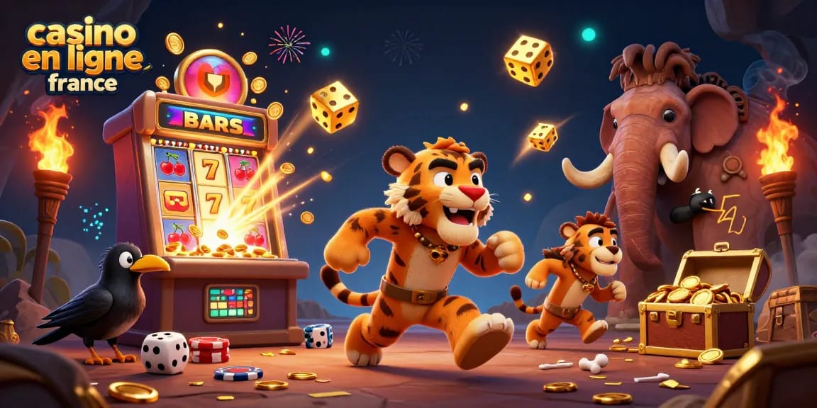 Jouer à un casino en ligne France avec des personnages préhistoriques et un jackpot explosif.