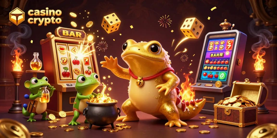 Giocando nel casino crypto con un alchimista, un apprendista e un esplosivo jackpot di oro.