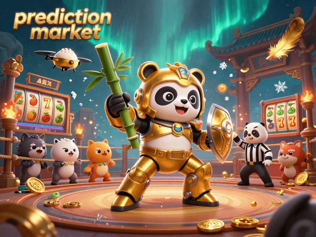 Engage in the thrilling prediction market scene showcasing dynamic gambling elements.