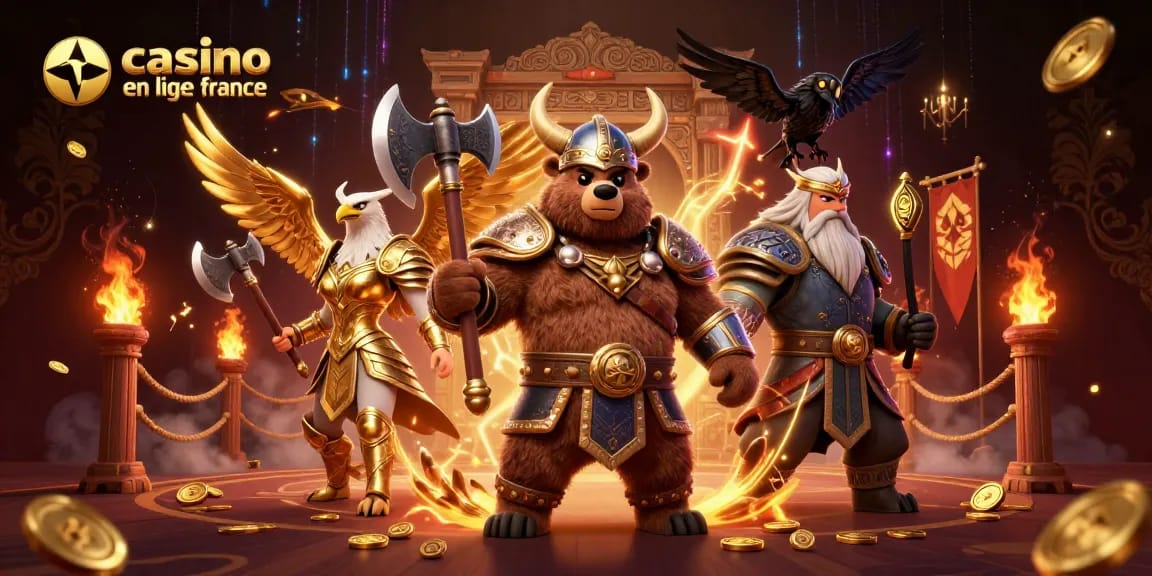 Visez votre victoire avec des personnages de casino en ligne en France dans une illustration captivante.