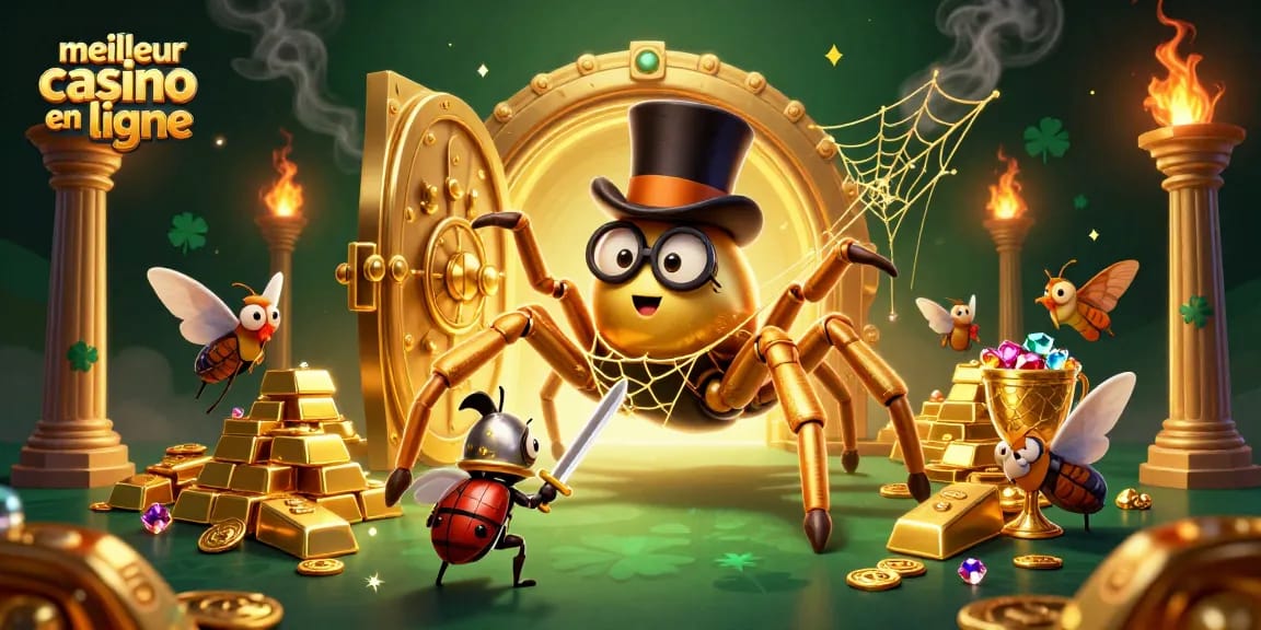 Profitez de l'expérience du meilleur casino en ligne avec un tarentule d’or et un chevalier.