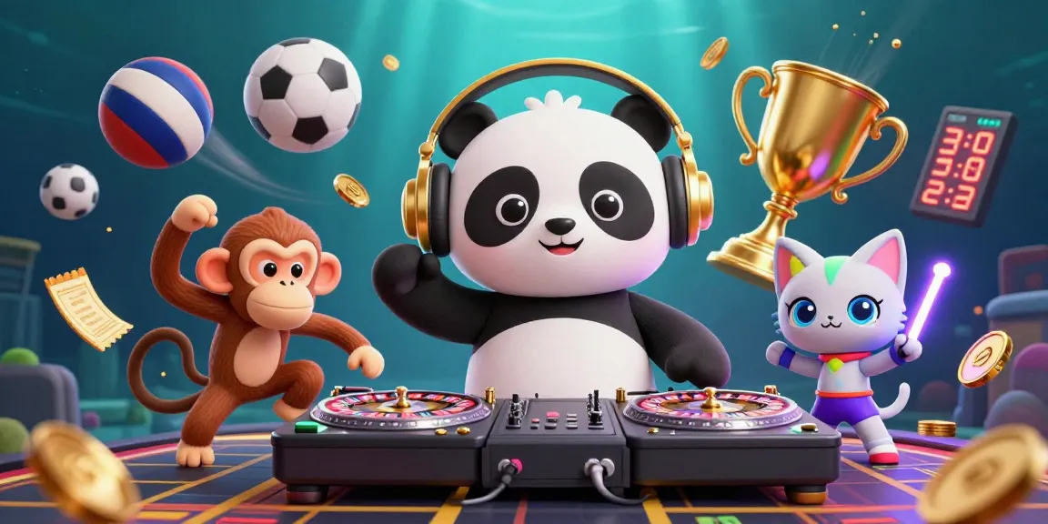 Join the fun at shbet with a vibrant 3D portrayal of gaming ignited by a DJ panda and friends.