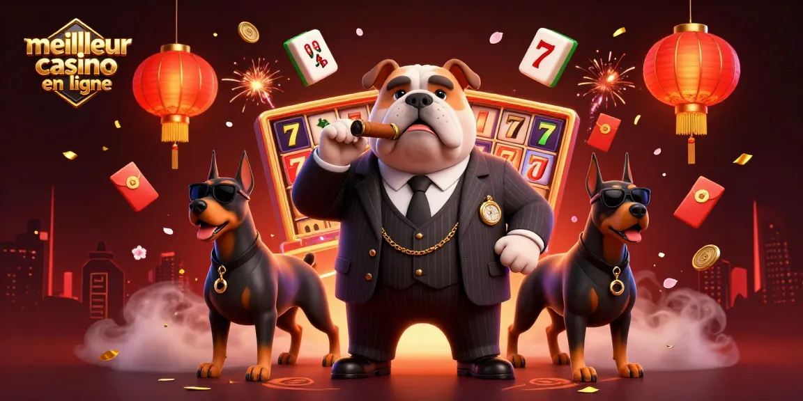 Jouez au meilleur casino en ligne en 2026 avec des personnages animés entourés de machines à sous et de décorations colorées.