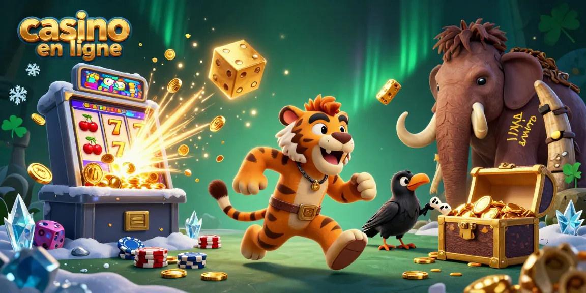 Jouez au casino en ligne dans une scène préhistorique illustrée avec des détails captivants.
