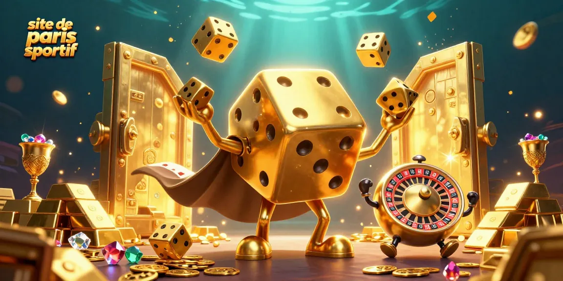 Pariez sur un site de paris sportif et visualisez une scène de jeux riche en trésors et action.