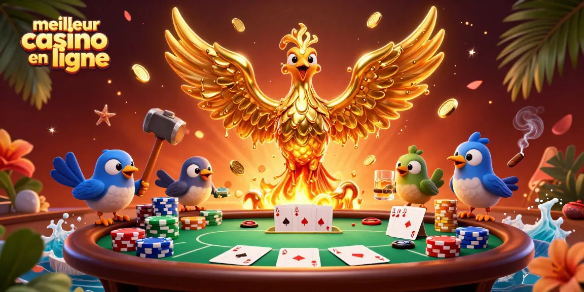 Découvrez le meilleur casino en ligne avec notre illustration captivante de jeux de poker.