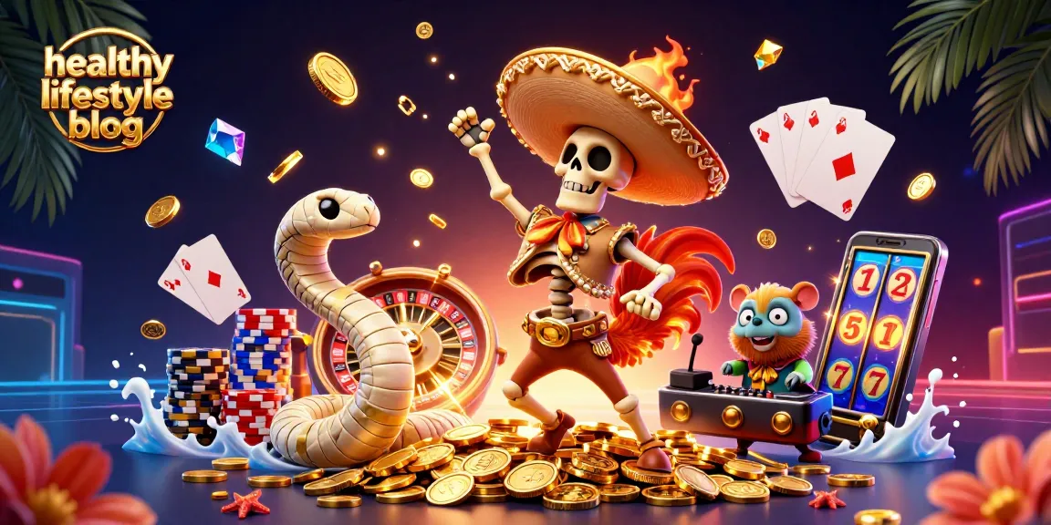 Engage with the vibrant scene of a healthy lifestyle blog showcasing winning moments in casino gameplay.