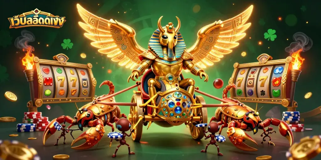 ความสนุกกับเว็บสล็อตตรง ในฉากศิลปะ 3D สุดล้ำพร้อมการ์ตูนแมลงสาคูทองขนาดมหึมา