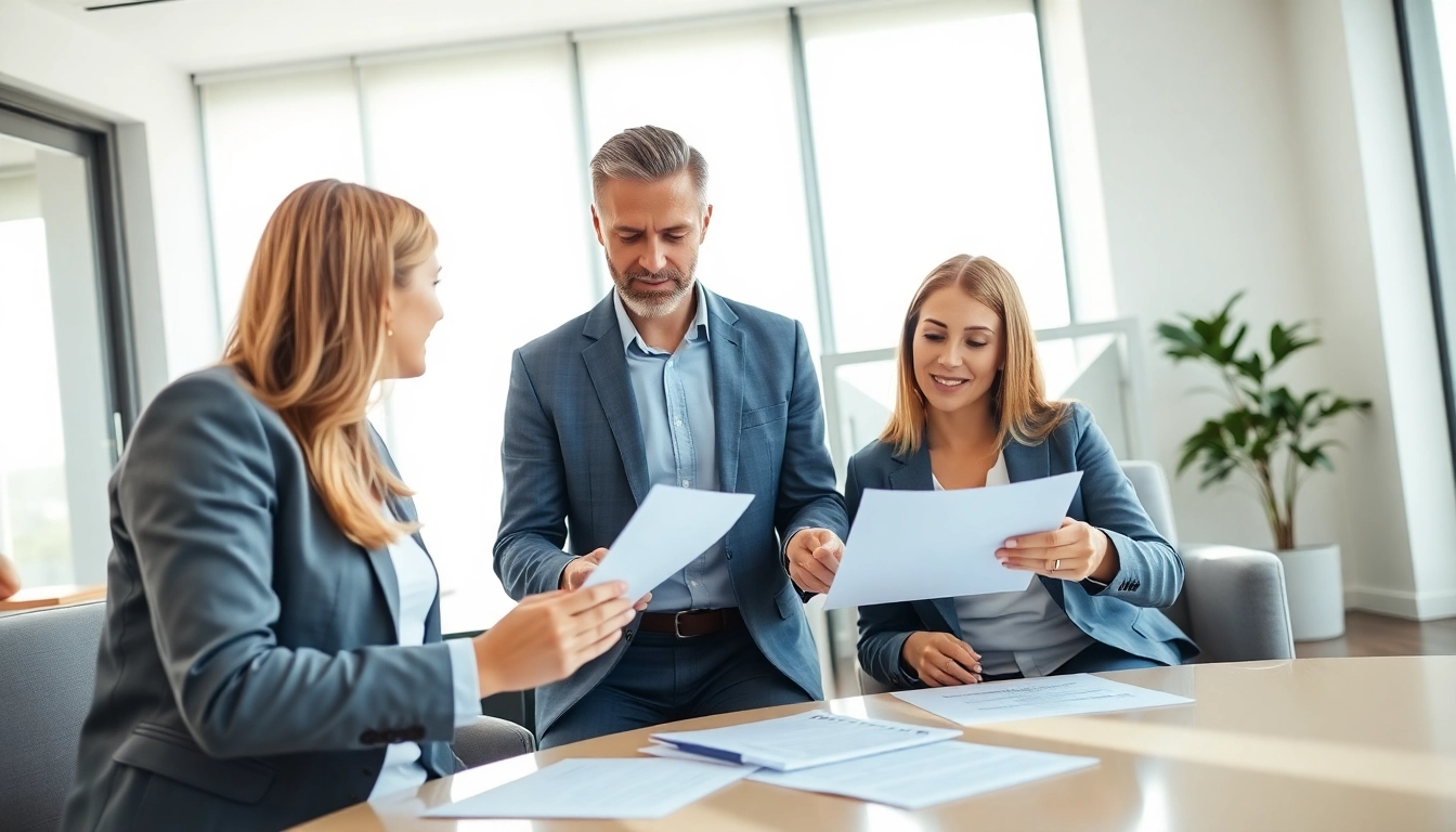 Evaluate life insurance options during a professional consultation in a bright office.