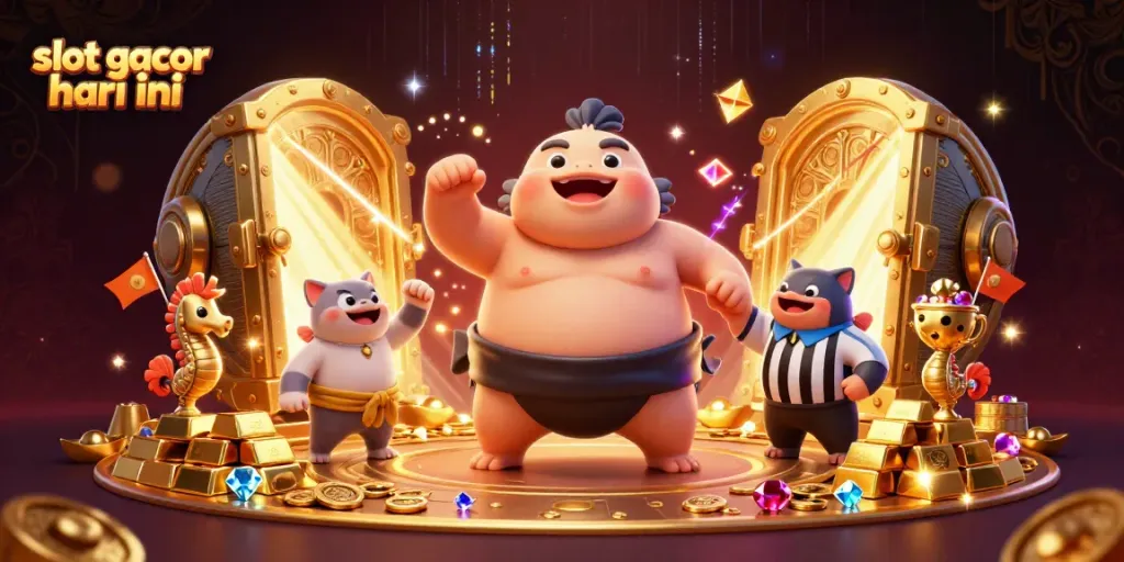 Menangkan jackpot dengan slot gacor hari ini yang memperlihatkan suasana kasino megah yang penuh perhiasan.