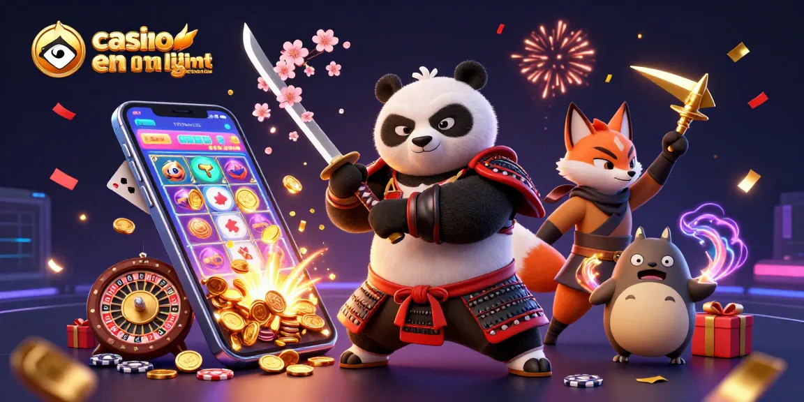 Casino en ligne retrait immédiat : jouez avec un panda samouraï, un renard ninja et des éléments de jeu vibrants.