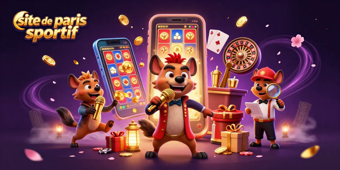 Pariez sur le site de paris sportif avec nos hyènes cartoon dans un casino comique.