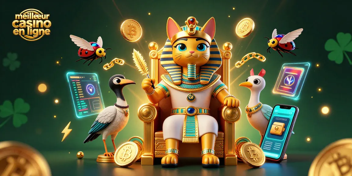 Visitez le meilleur casino en ligne avec ce pharaon égyptien et des éléments de crypto-monnaie