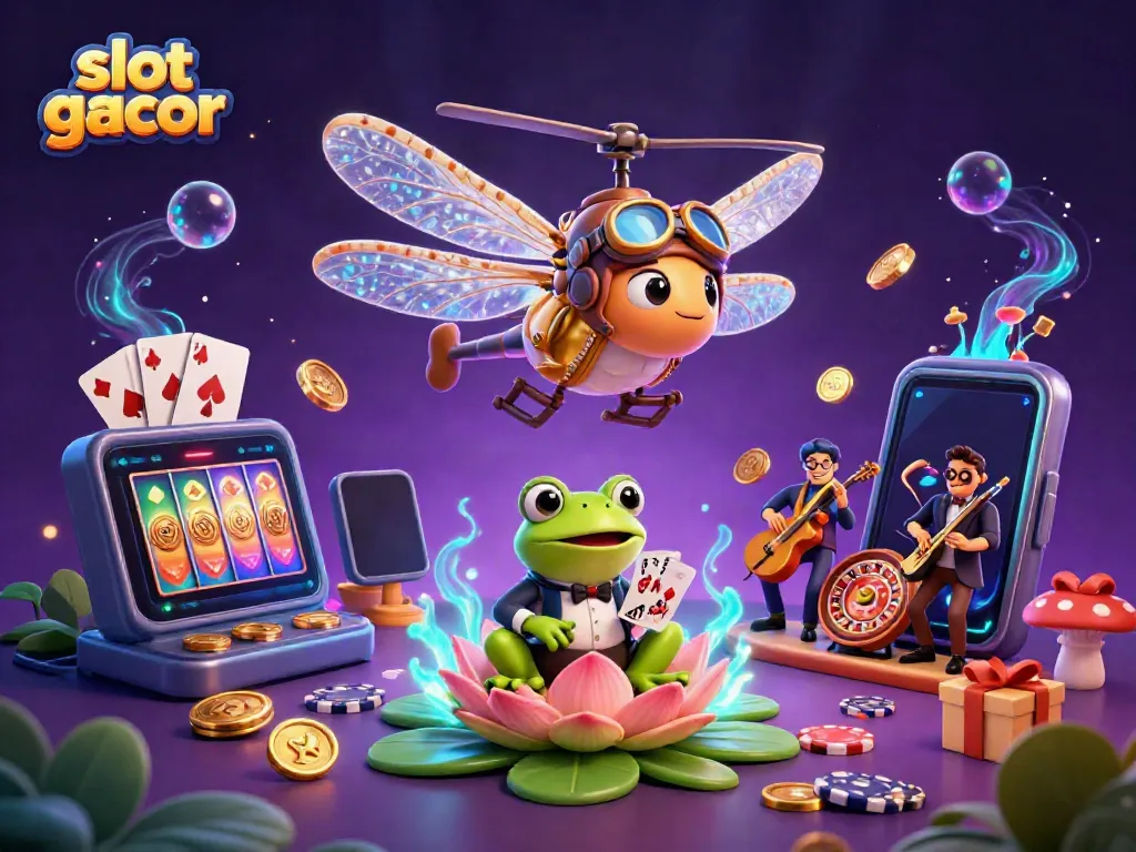 Menangkan slot gacor dengan pilot capung dan dealer katak di kasino penuh warna.