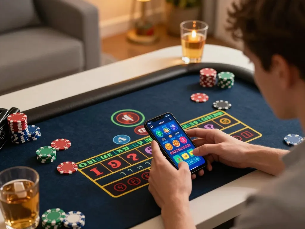 Experience thrilling baccarat action with tg88 on smartphone amid cozy home vibe