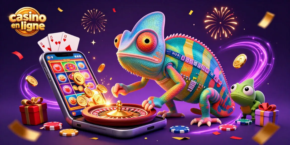 Jouez au casino en ligne avec le propriétaire caméléon délivrant des jeux et des gains éclatants