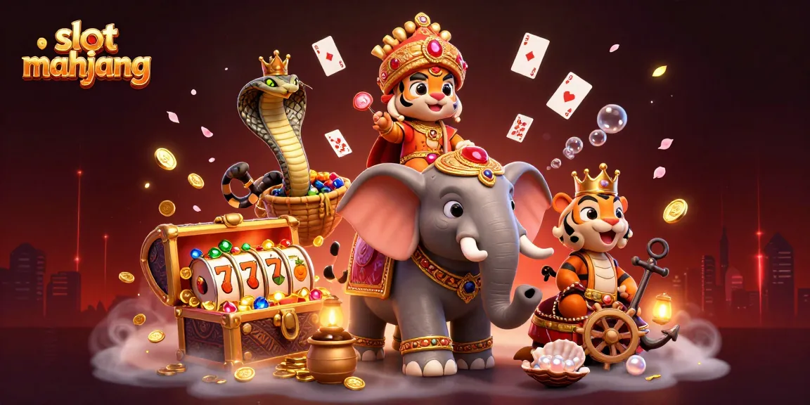 Experience slot mahjong like never before in this vibrant, immersive illustration filled with dynamic casino elements.