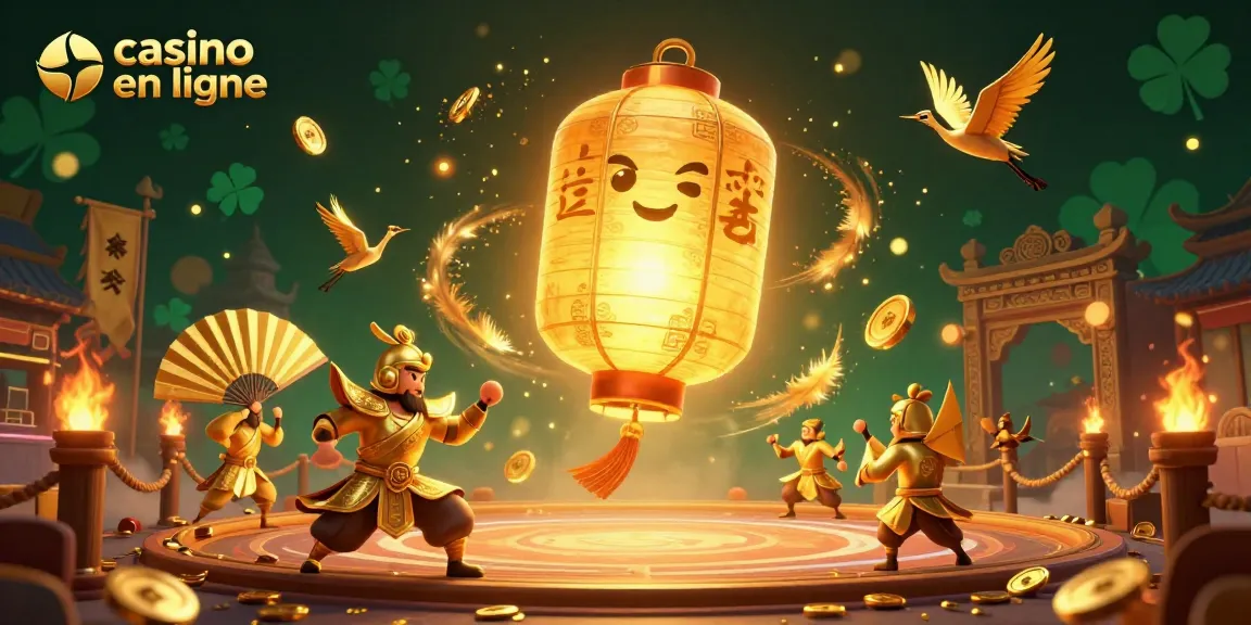 Jouez au casino en ligne avec ce personnage de lumière dorée flottant au-dessus d'un marché nocturne