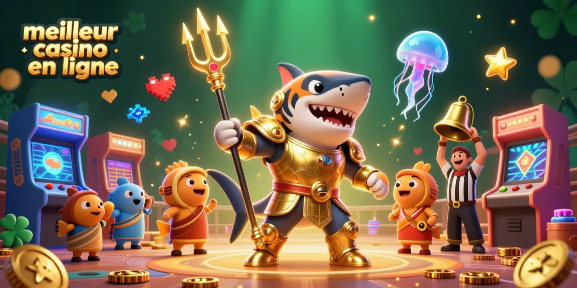 Jouer aux jeux au meilleur casino en ligne avec des personnages captivants dans une illustration colorée.