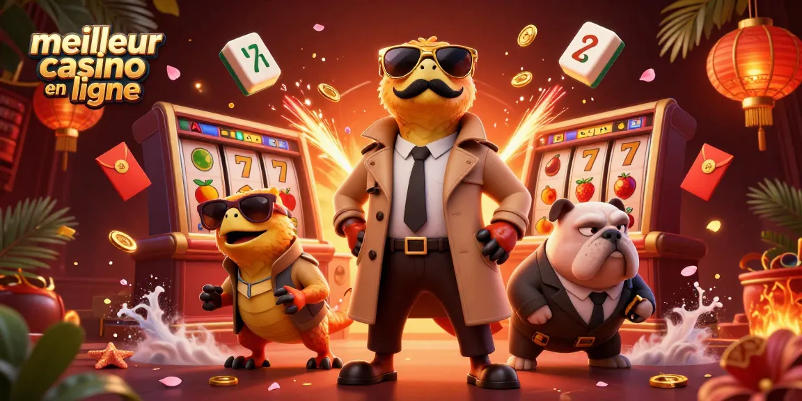 Plongez dans l'univers du meilleur casino en ligne avec trois raptors en trench coat, tentant d'entrer dans un salon VIP.