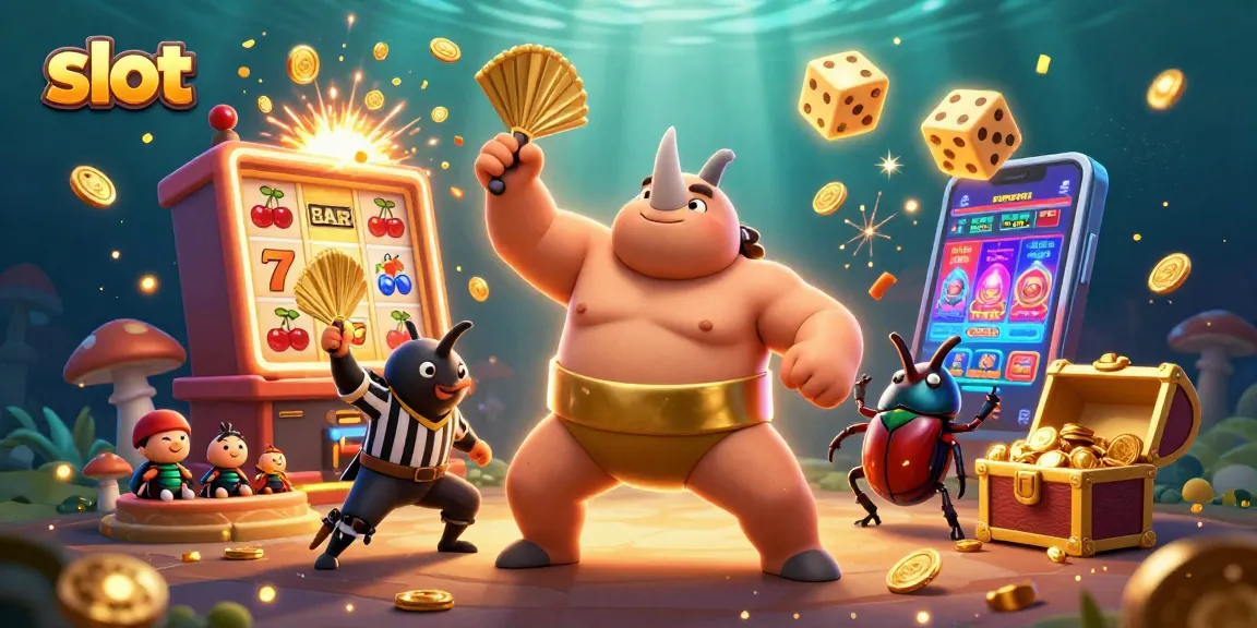Menangkan slot dengan visual menarik dari ilustrasi 3D slot, kumbang juara dan harta berlimpah.