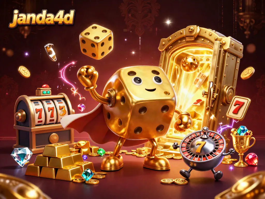 Mainkan slot online di janda4d dengan karakter komik 3D dan elemen kasino yang menarik.