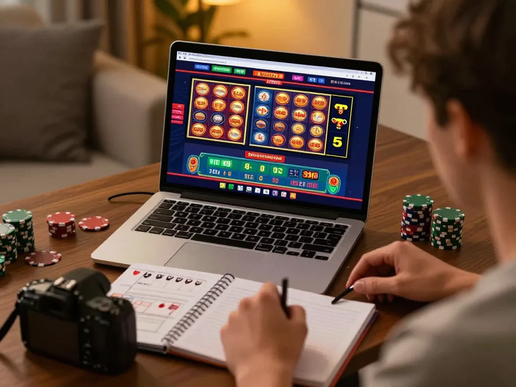 Engaging with kubet online casino interface during a strategic gaming session at home
