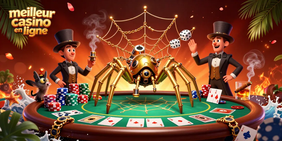 Profitez de l'expérience du meilleur casino en ligne avec une illustration artistique 3D dynamique.
