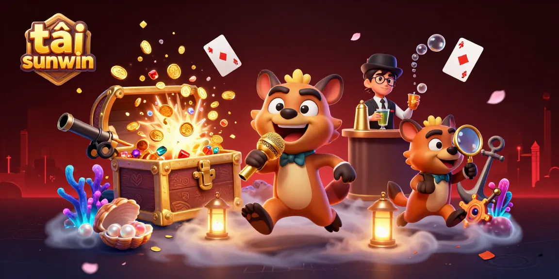 Engage with tải sunwin app in a vibrant casino scene featuring hyenas and exciting game elements.