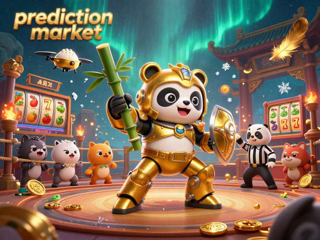 Engage in the thrilling prediction market scene showcasing dynamic gambling elements.