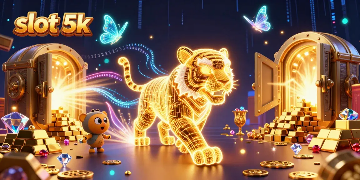 Experience winning thrills with slot 5k as the golden tiger prowls a dazzling digital casino.