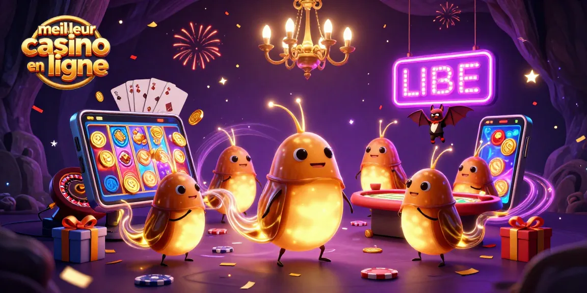 Jouez au meilleur casino en ligne avec une équipe de lucioles animées dans un casino