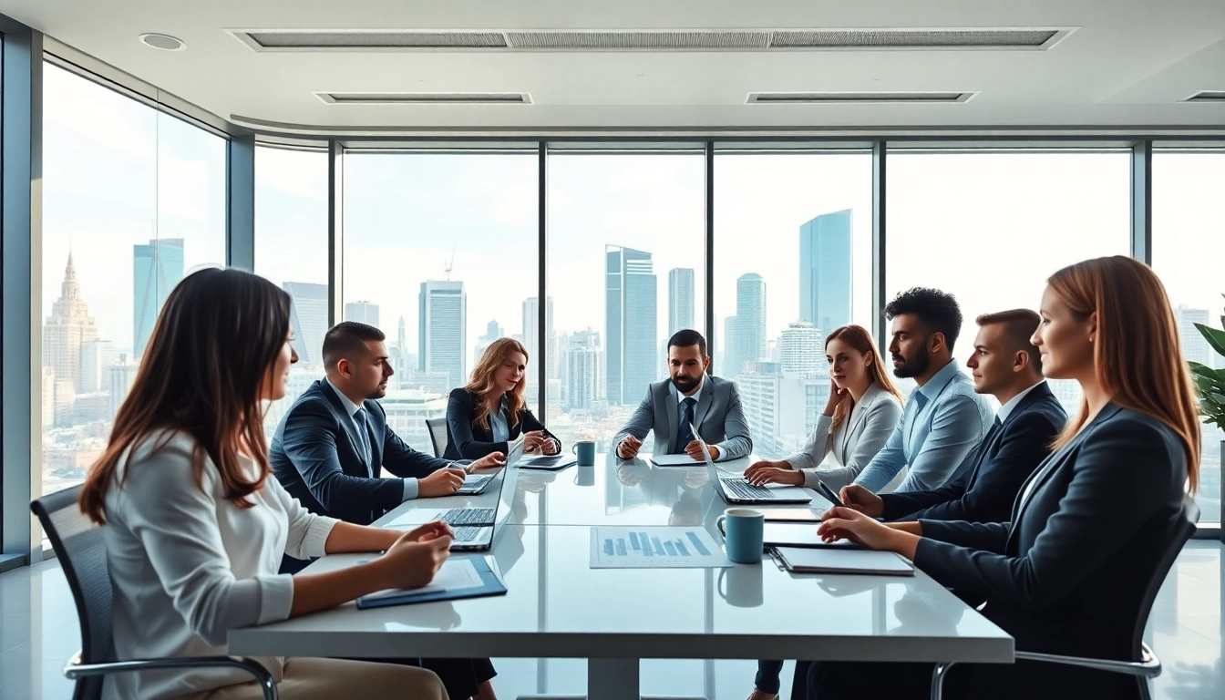 Sunny Shower USA Inc team collaborating effectively in a modern office space.