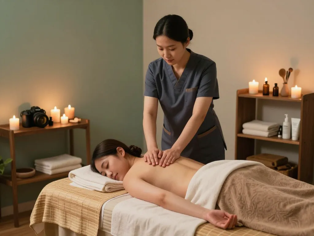 Luxurious 대구스웨디시 massage therapy session in a tranquil spa.