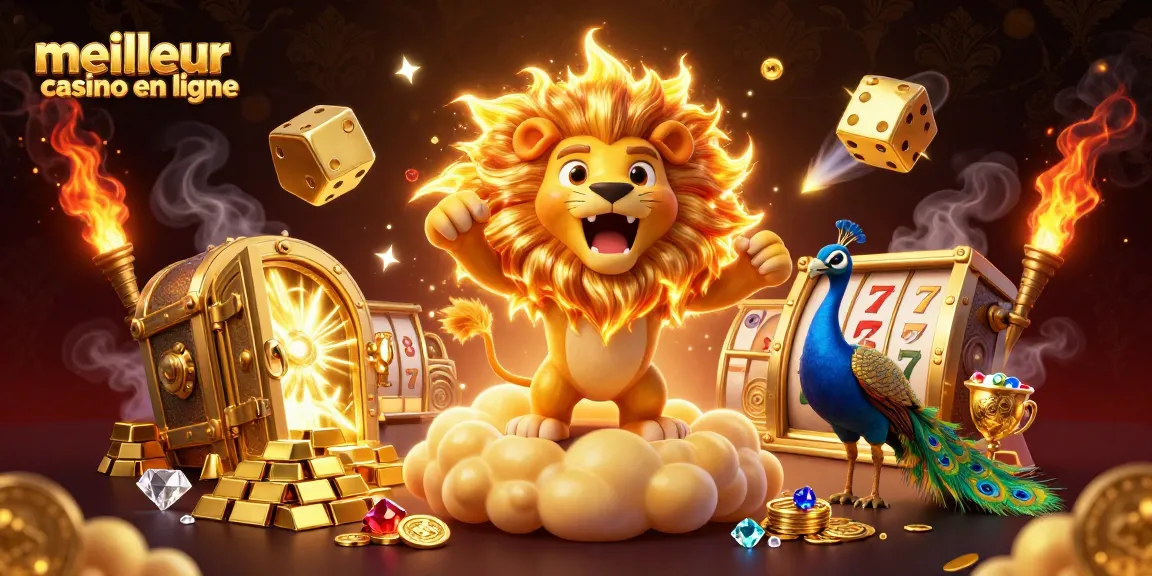Découvrez les mises gagnantes au meilleur casino en ligne avec une scène dynamique de jeux flamboyants et de trésors scintillants.